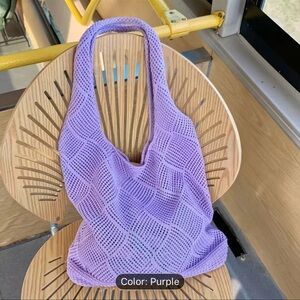 NEW: Purple Knit Women's Bag